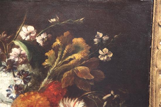 Manner of Mario Dei Fiori (1603-1673) Still life of flowers 27 x 25in.
